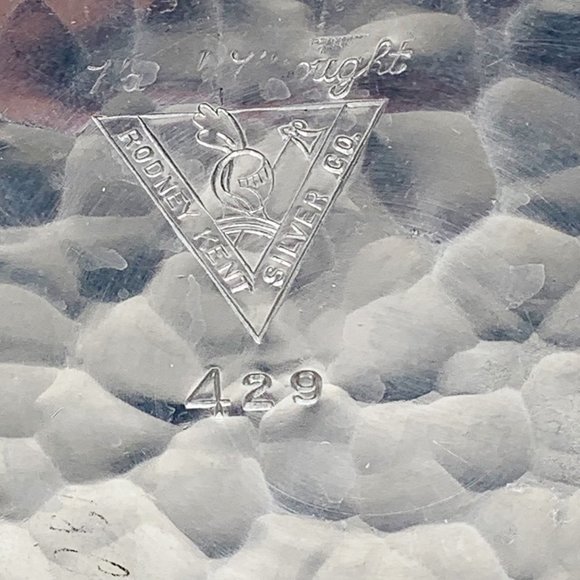 Vintage Rodney Kent Basket Hand Hammered Aluminum No. 429 Floral Tulip 1950s MCM - Picture 11 of 12